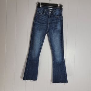 Morrison Starlet Crop Raw Hem Flare Leg Stretch Jeans Size 25